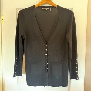 Black button down cardigan